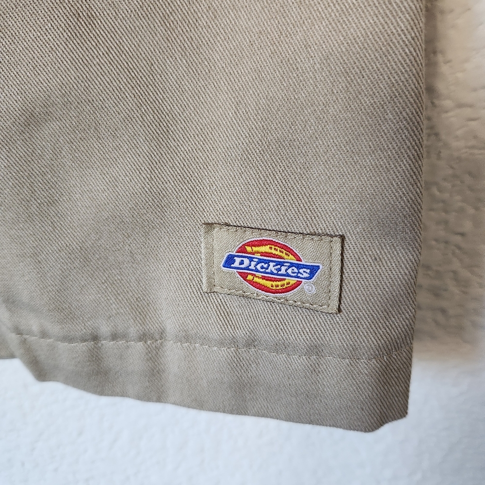 Men's Vintage Dickies Tan Khaki Mid Length Shorts Size 30 - Picture 2 of 8